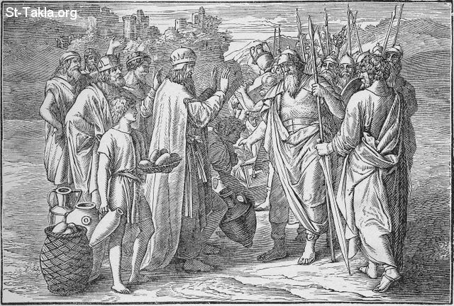 St-Takla.org Image: Melchizedeck King of Salem Blesses Abraham (Genesis 14:18-20)     :         ( 14: 18-20)