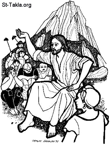St-Takla.org Image: Jesus Preaching the Sermon of the Beatitudes     :      