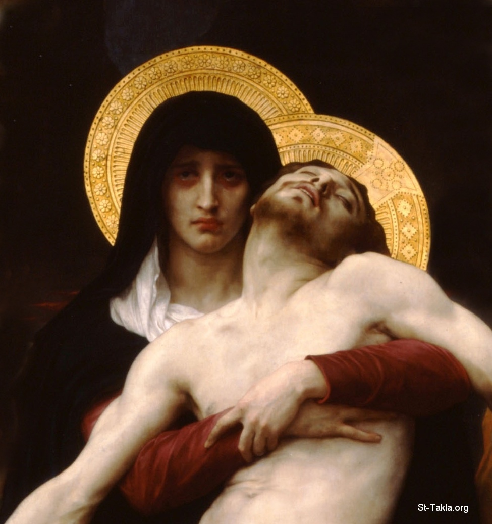 St-Takla.org Image: Details, Pieta, by William Bouguereau     :          -   
