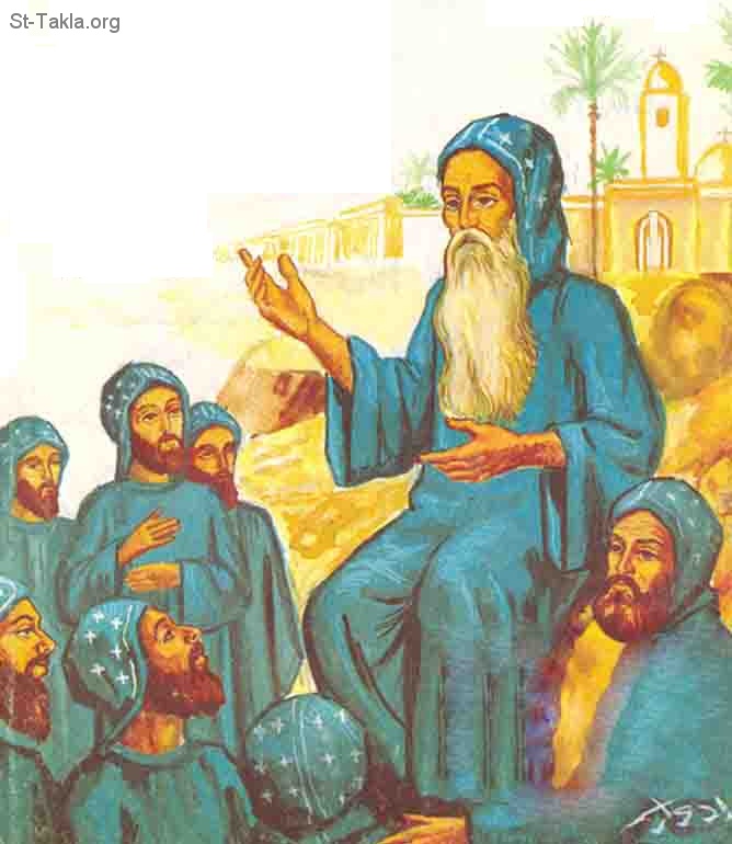 St-Takla.org Image: Saint Isaiah El Eskity (Asheiah AlEskity), modern Coptic art by Edward     :         