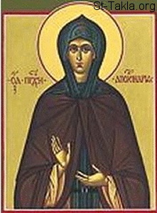 St-Takla.org Image: Saint Syncletica of Alexandria     :    