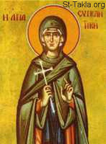 St-Takla.org Image: Saint Syncletica of Alexandria     :     