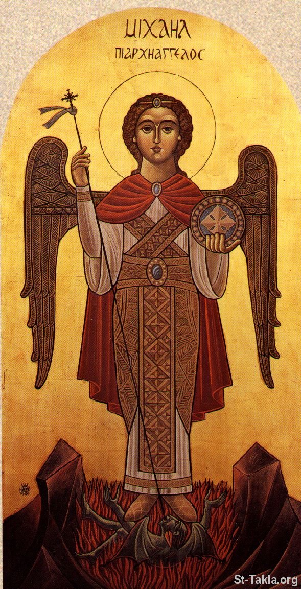 St-Takla.org Image: Modern Coptic icon of Archangel Michael     :       