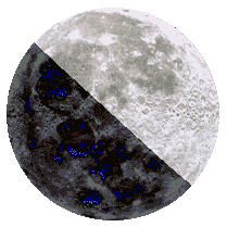St-Takla.org Image: Light reflection on the moon, animation     :      