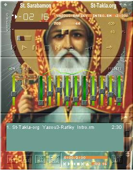 Saint Carabamoun the Bishop and Martyr Coptic Winamp Skin - Winamp Version 2.x Skin