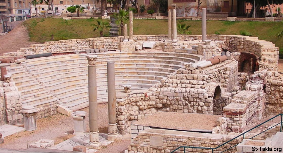 St-Takla.org         Image: The Ancient Roman Theatre in Alexandria, Egypt :     ɡ 