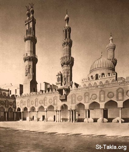 St-Takla.org Image: El Azhar Mosque in Egypt 970 AD     :   (359-361 ) (970  972 )