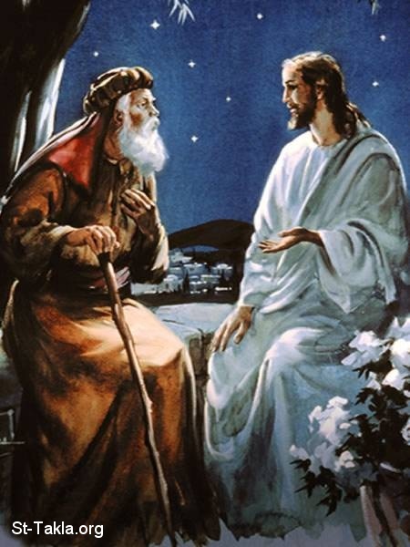 St-Takla.org         Image: Jesus talking to Nicodemus :     