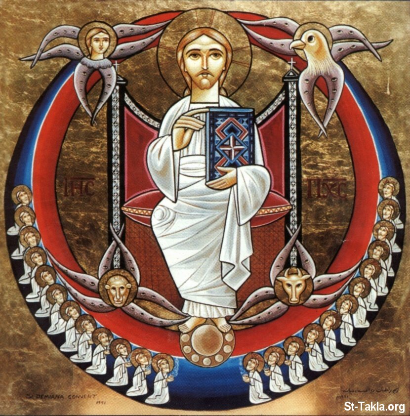 St-Takla.org           Image: Modern Coptic icon of Jesus Christ :      
