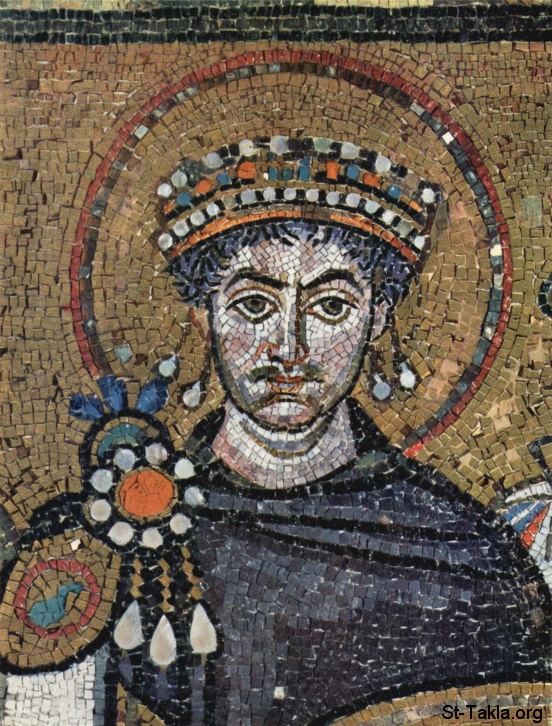 St-Takla.org Image: Justinian I - Mosaic at San Vitale in Ravenna     :        