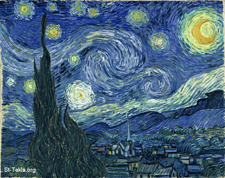 St-Takla.org Image: Painting The Starry Night, by Vincent van Gogh, 18531890     :        1853-1890