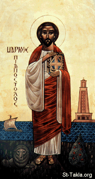 St-Takla.org         Image: Contemporary Coptic icon of Saint Mark :     