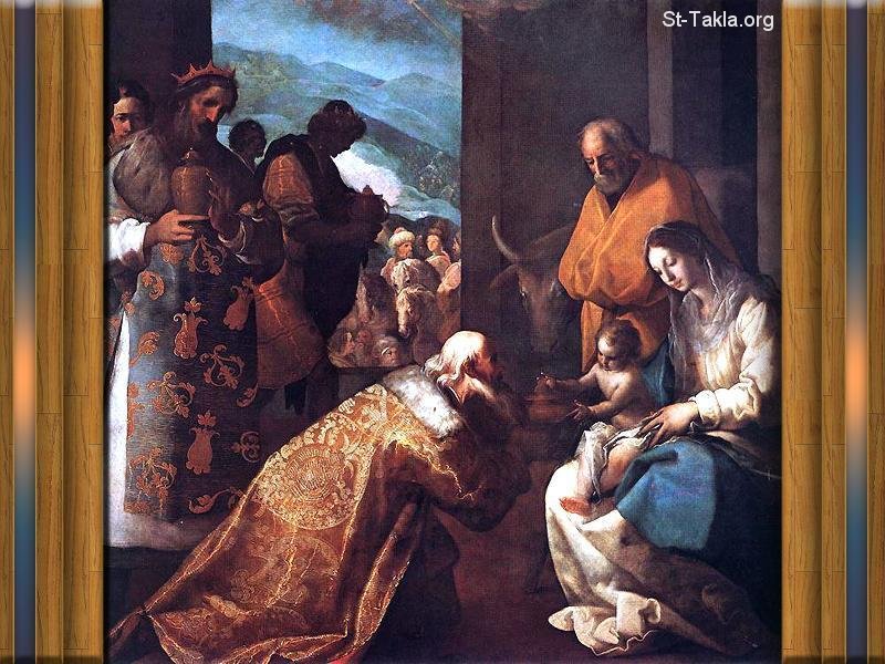 St-Takla.org Image: Adoration of the Magi painting     :    