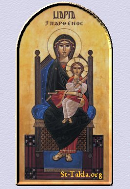 St-Takla.org Image: A contemporary Coptic icon of Saint Mary Theotokos     :    :     